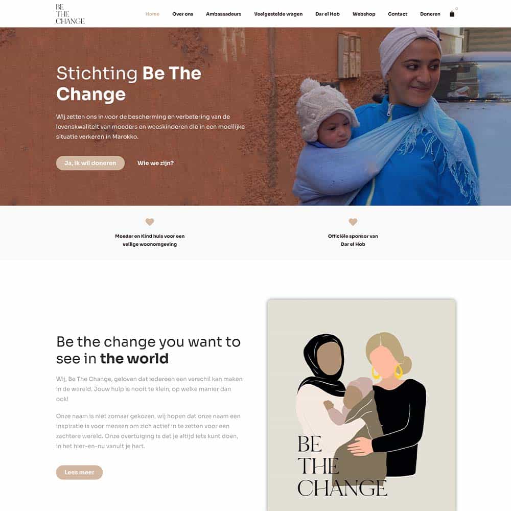 Stichting Be The Change website